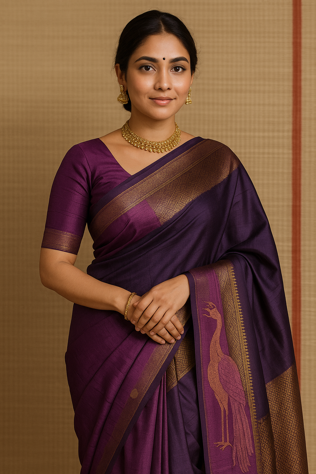 Embroidered Semi Silk Sarees