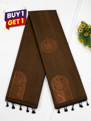 Coffee Brown Kanchipuram Fancy Silk Sarees