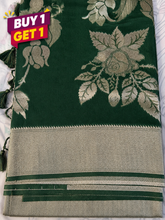 Emerald Green Soft Silk Saree