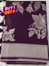 Deep Wine Purple Soft Silk Saree