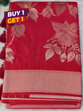 Crimson Red Soft Silk Saree
