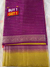 Magenta Purple Semi Kanchi Silk Saree