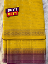 Mustard Yellow Semi Kanchi Silk Saree