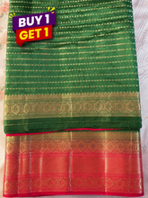 Bottle Green Semi Kanchi Silk Saree