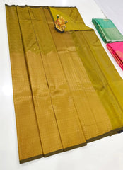 Orange Kanchi Semi Fancy Silk Sarees