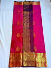 Prerana Pink Kanchipuram Silk Saree with Maroon Pallu
