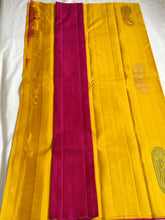 Saanvi Yellow Kanchipuram Silk Saree with Pink Pallu