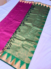 Magenta & Green Kanchi Semi Fancy Silk Saree