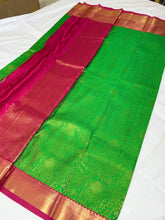 Emerald Green Kanchipuram Silk Saree with Rich Rani Zari Pallu