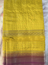 Mustard Yellow Semi Kanchi Silk Saree