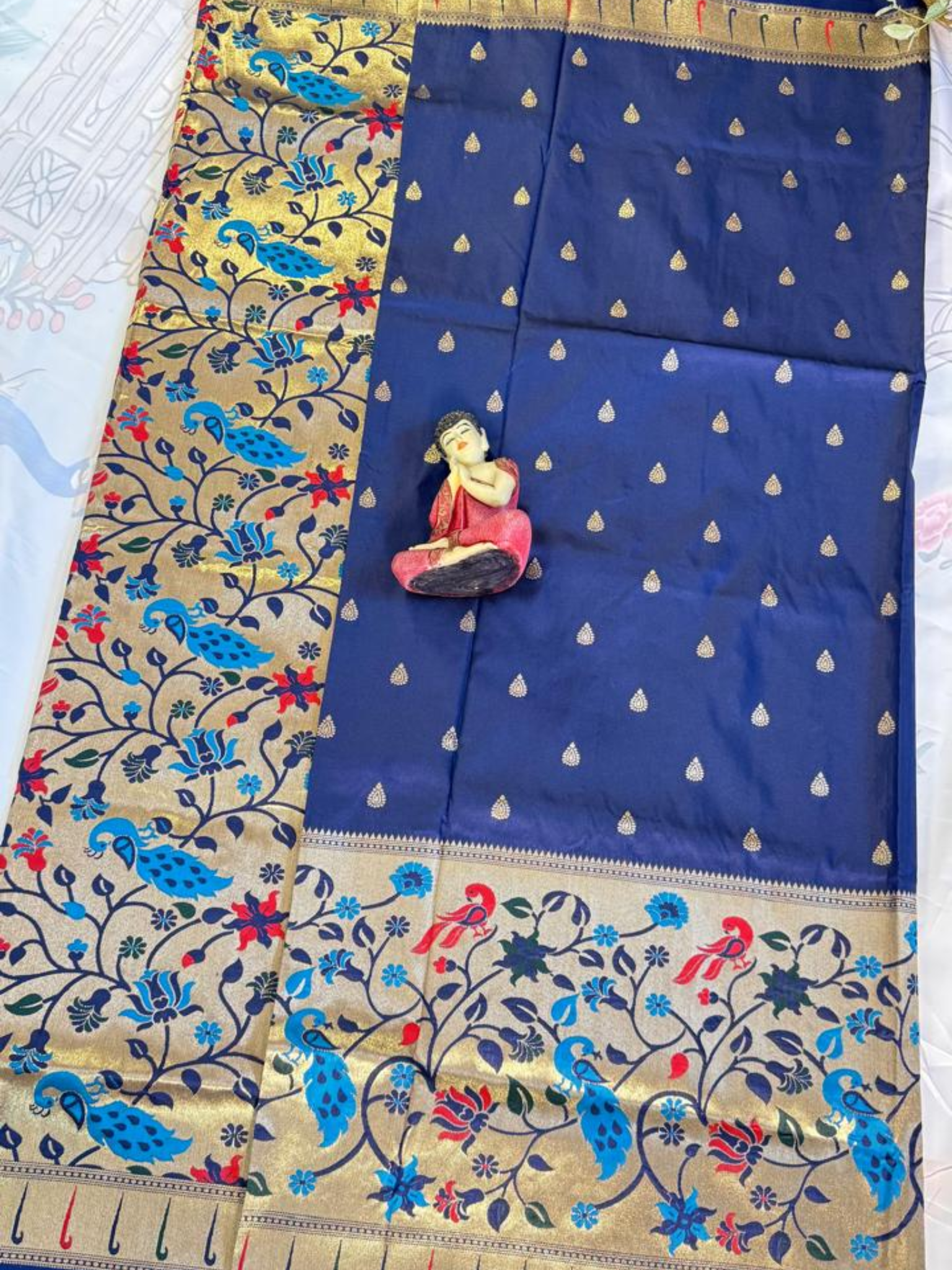 Classic navy blue Paithani silk saree VR MISS | Sarees that defines you