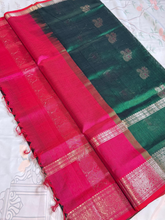 green Mangalgiri pattu saree