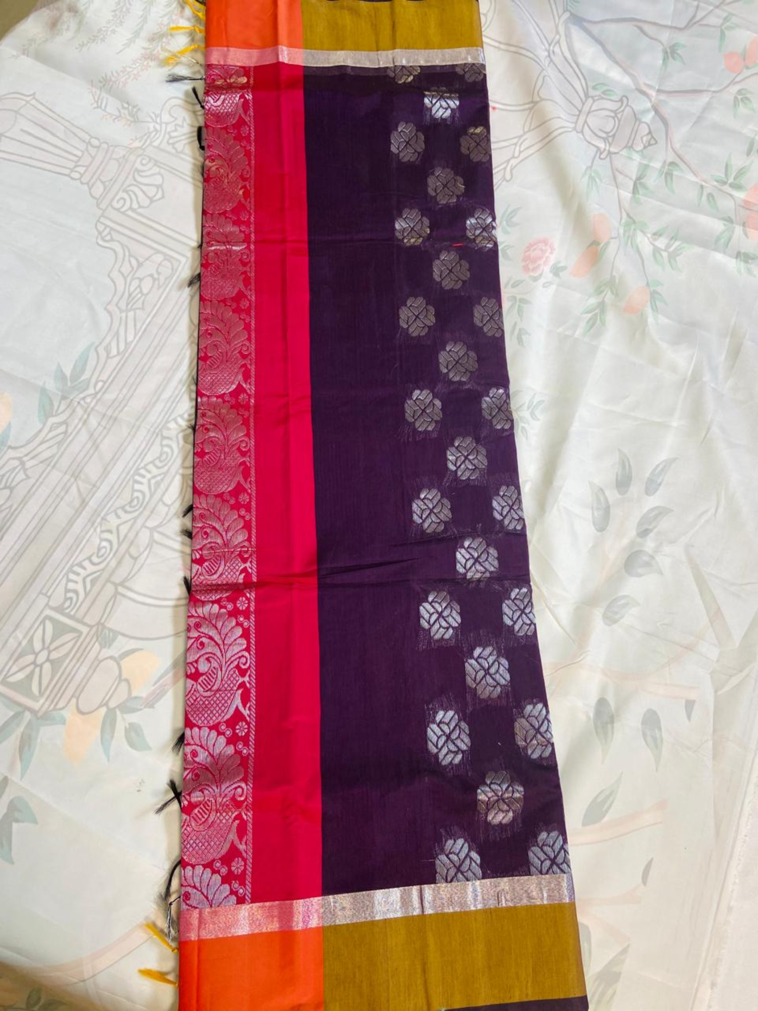 purple Mangalgiri pattu saree