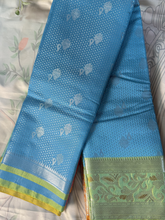 Sky Blue Fancy Semi Silk Saree