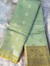 Mint Green Fancy Semi Silk Saree
