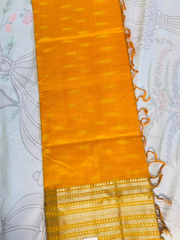 Mangalgiri Silk Saree – Striking Mustard Yellow VR MISS | Sarees that defines you