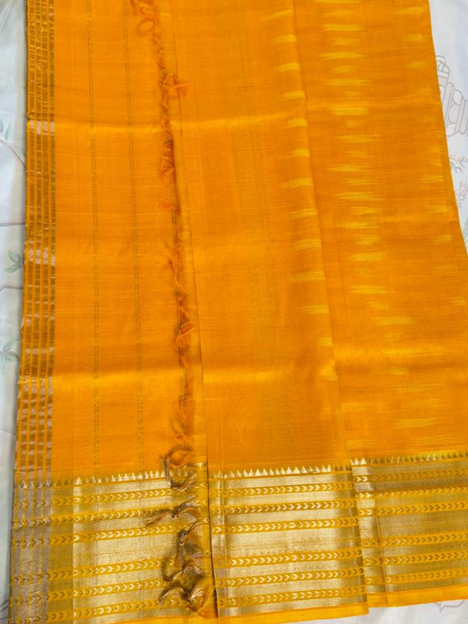 Mangalgiri Silk Saree – Striking Mustard Yellow VR MISS | Sarees that defines you