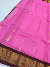 Pink Gadwal Saree with Maroon Zari Border