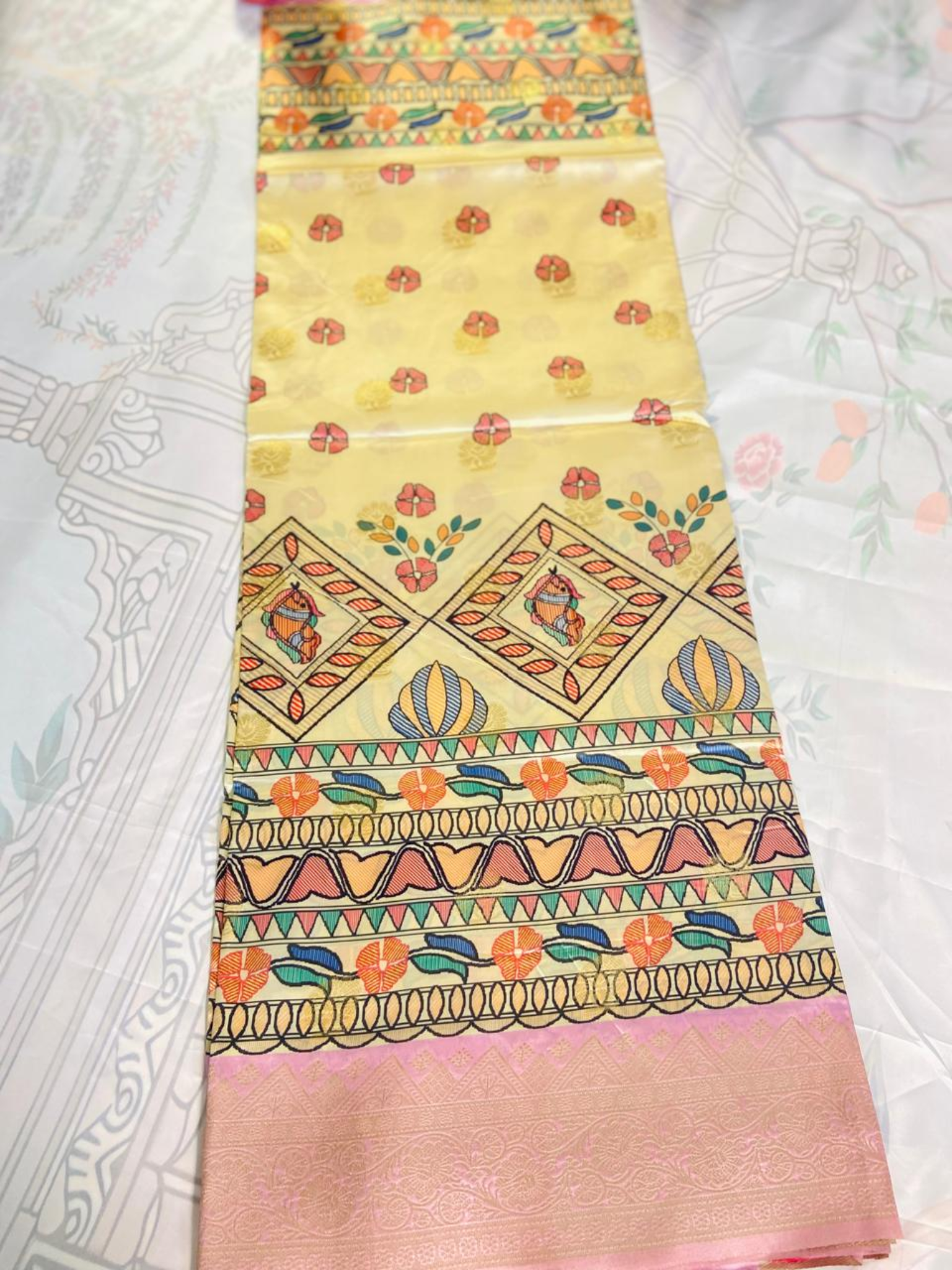 Soft butter yellow Paithani silk saree VR MISS | Sarees that defines you