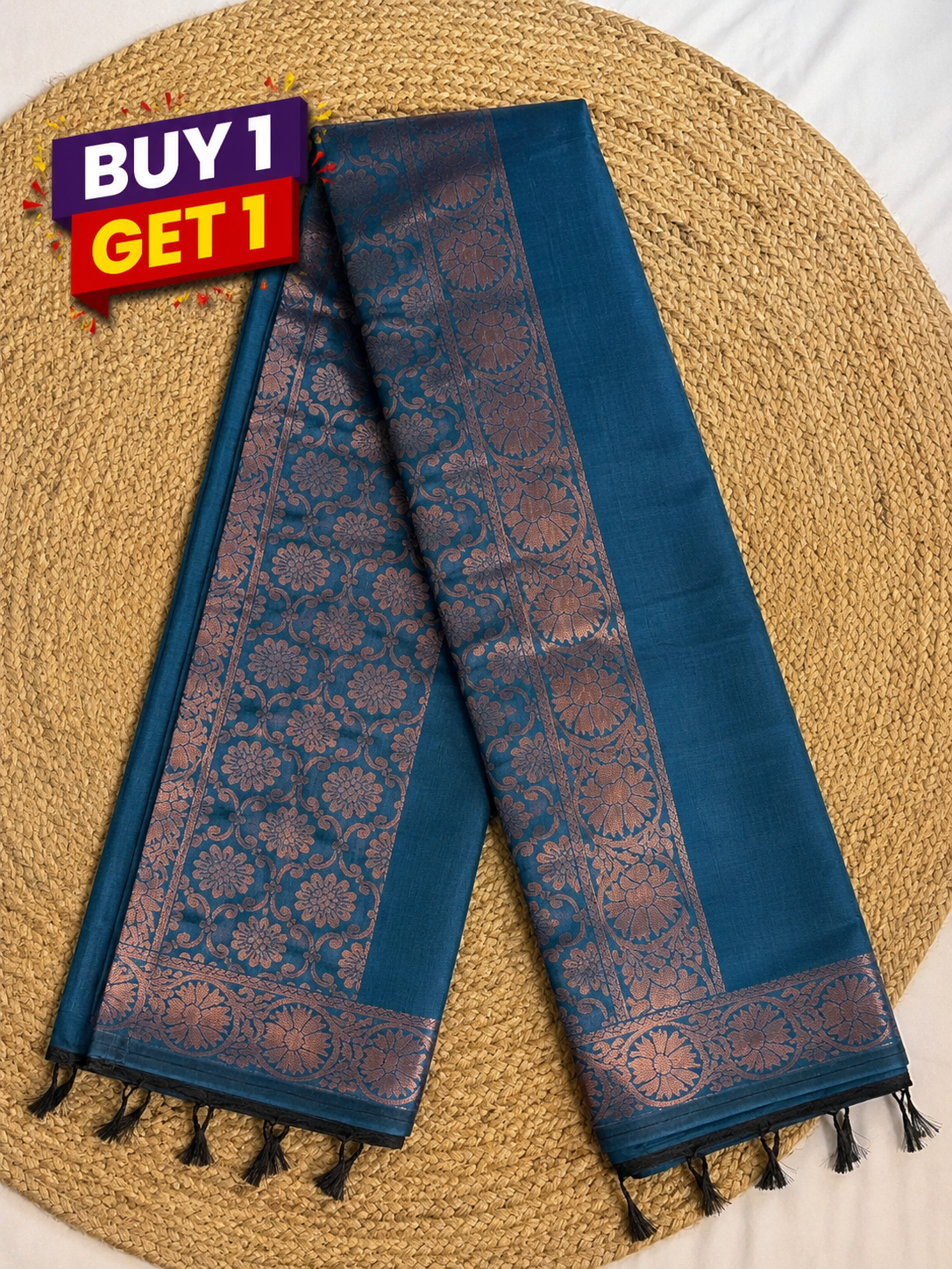Dusty Lavender & Gold Kanchi  Fancy Silk Sarees with Floral Zari