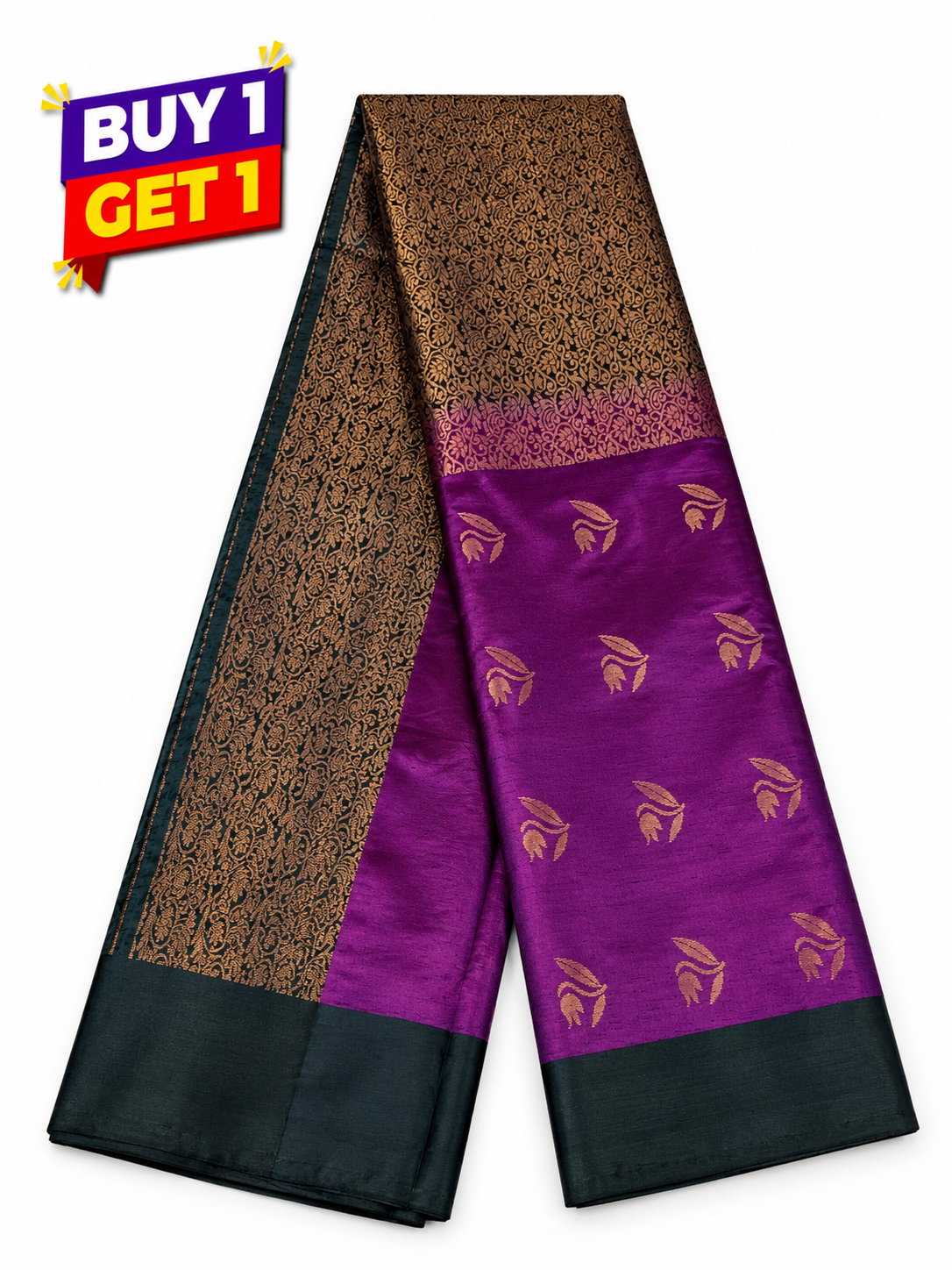 Majestic Purple & Teal Kanchipuram Fancy Silk Sarees