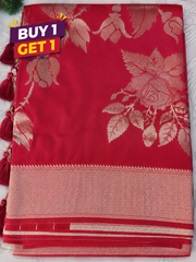 Crimson Red Soft Silk Saree