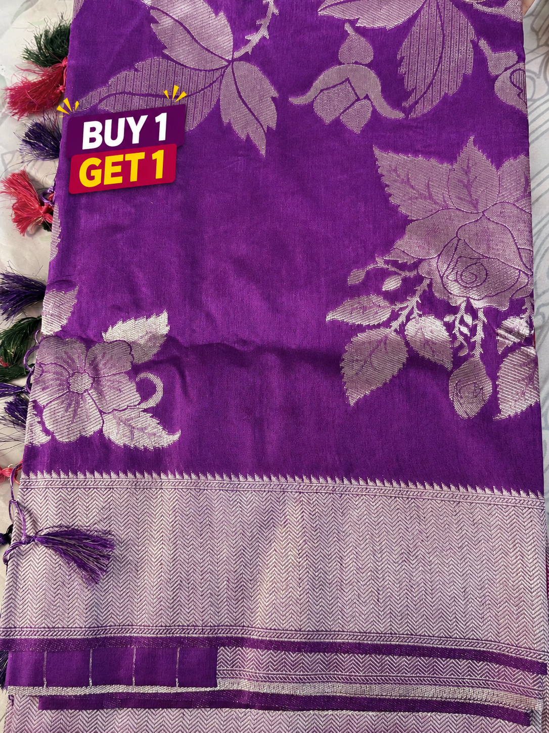 Royal Purple Soft Silk Saree with