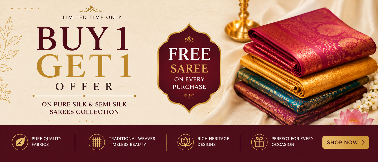 BUY 1 GET 1 SAREES