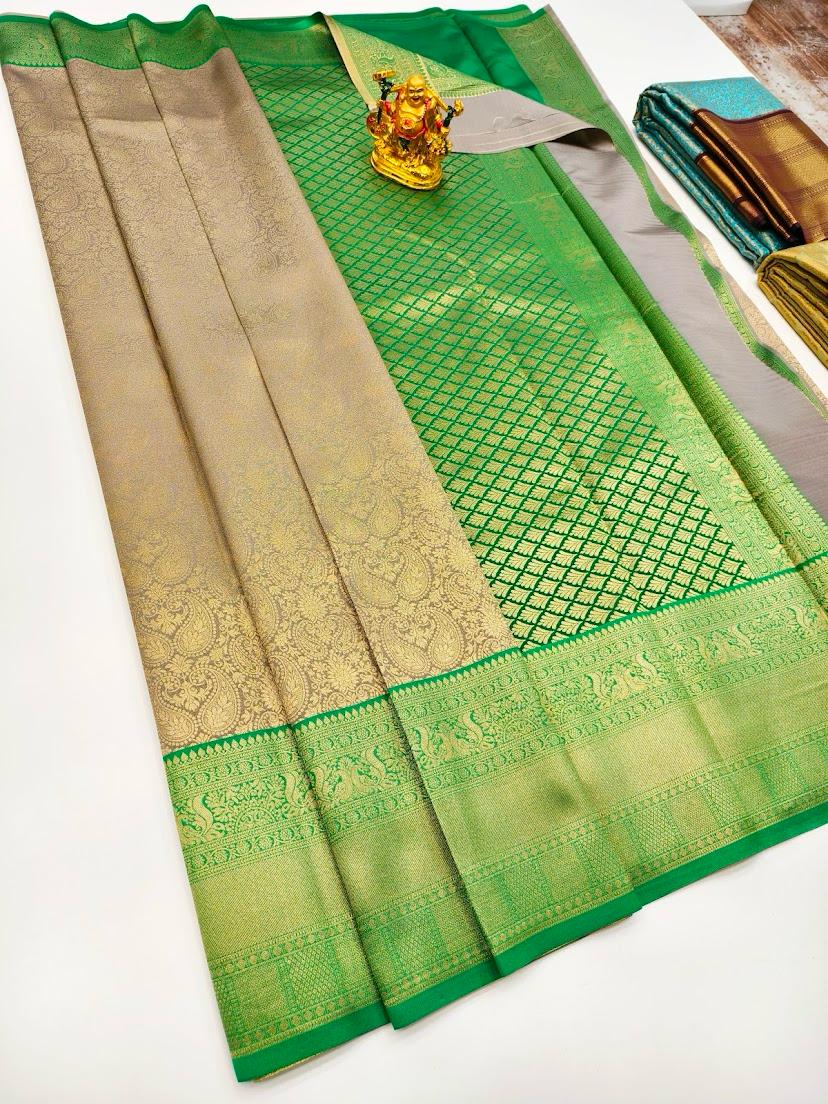 Emerald Queen | Kanchi Semi Fancy Silk Sarees