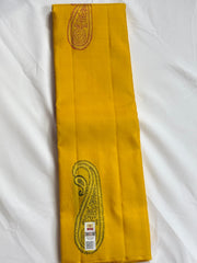 Saanvi Yellow Kanchipuram Silk Saree with Pink Pallu