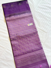 Vaidehi Royal Purple Kanchipuram Silk Saree with Full Zari Pallu