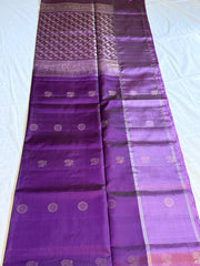 Vaidehi Royal Purple Kanchipuram Silk Saree with Full Zari Pallu