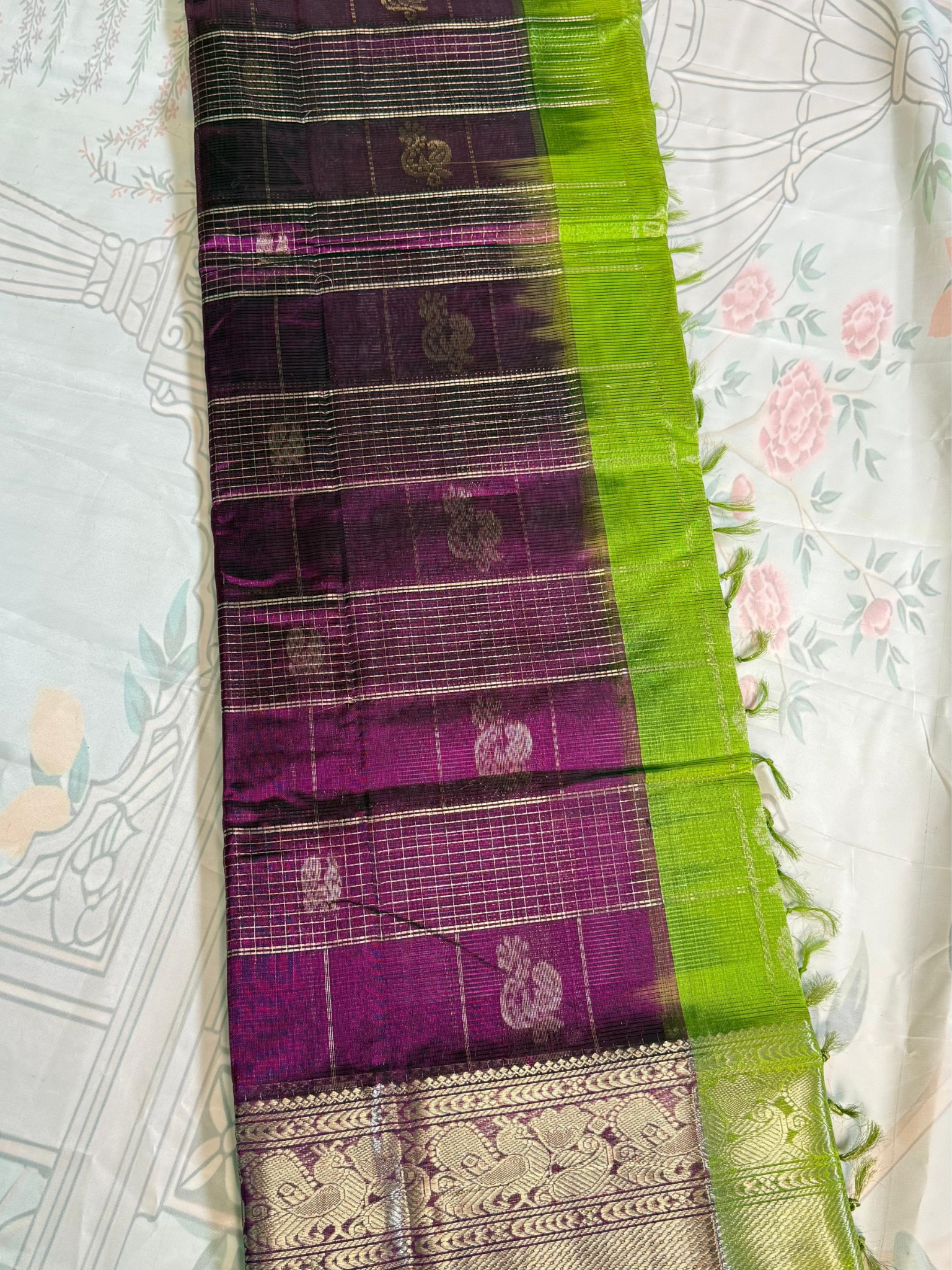 Rich wine-purple Mangalgiri pattu saree VR MISS | Sarees that defines you