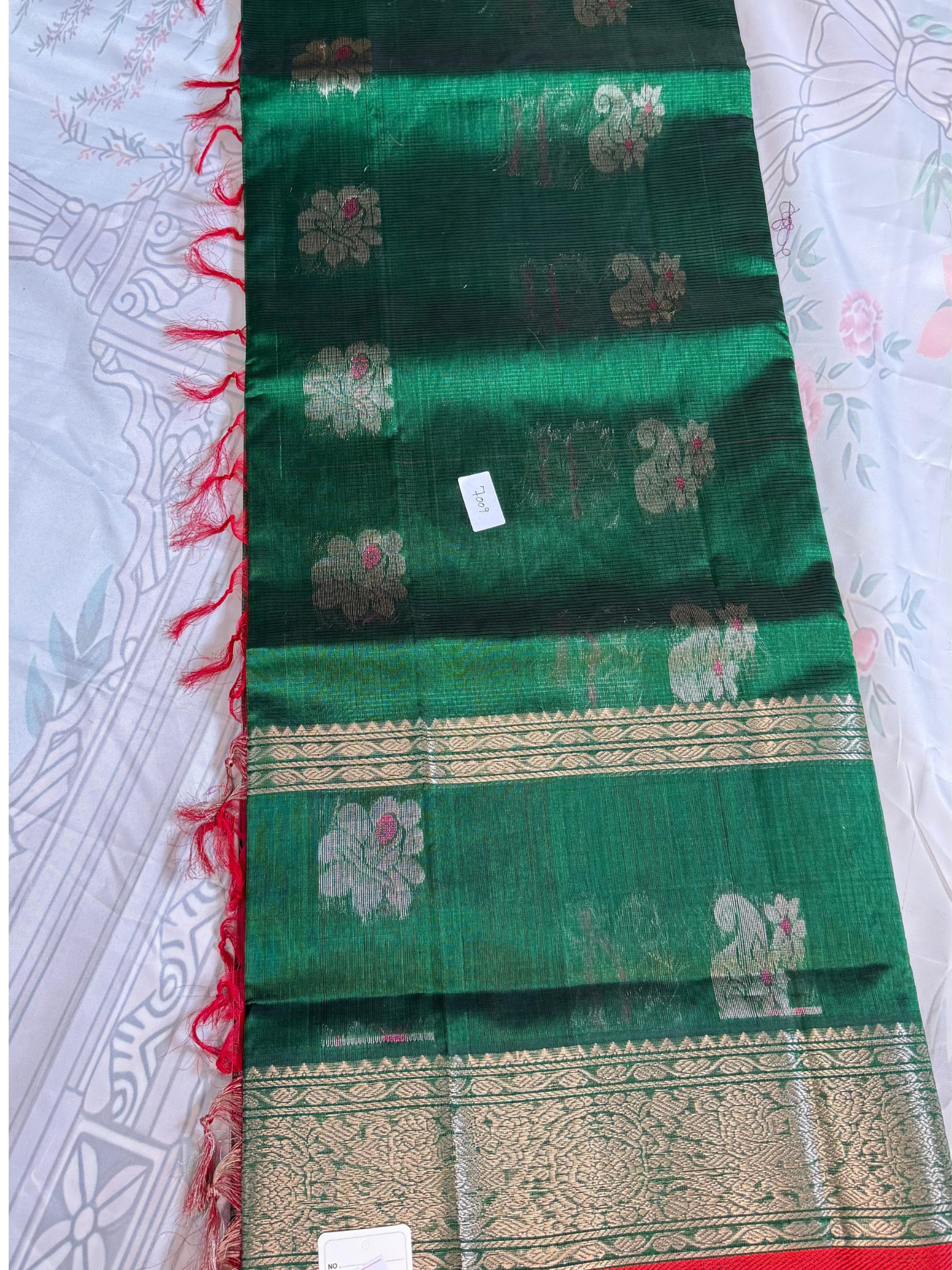 green Mangalgiri pattu sarees