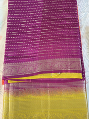 Magenta Purple Semi Kanchi Silk Saree