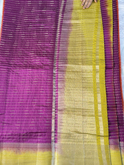 Magenta Purple Semi Kanchi Silk Saree