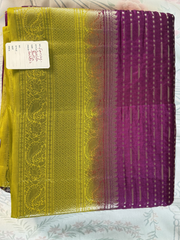 Magenta Purple Semi Kanchi Silk Saree