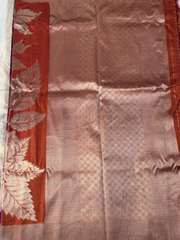 Rust Brown Soft Silk Saree