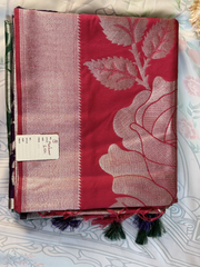 Crimson Red Soft Silk Saree