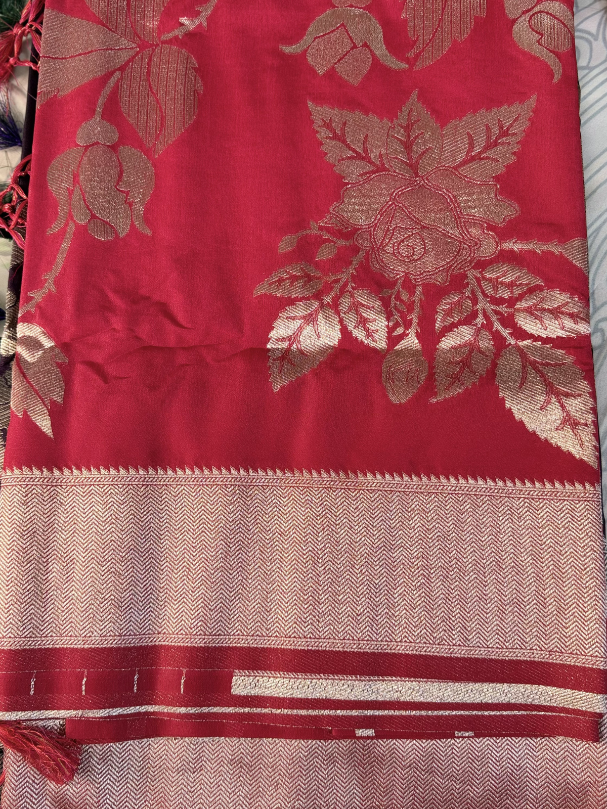 Crimson Red Soft Silk Saree