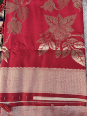 Crimson Red Soft Silk Saree