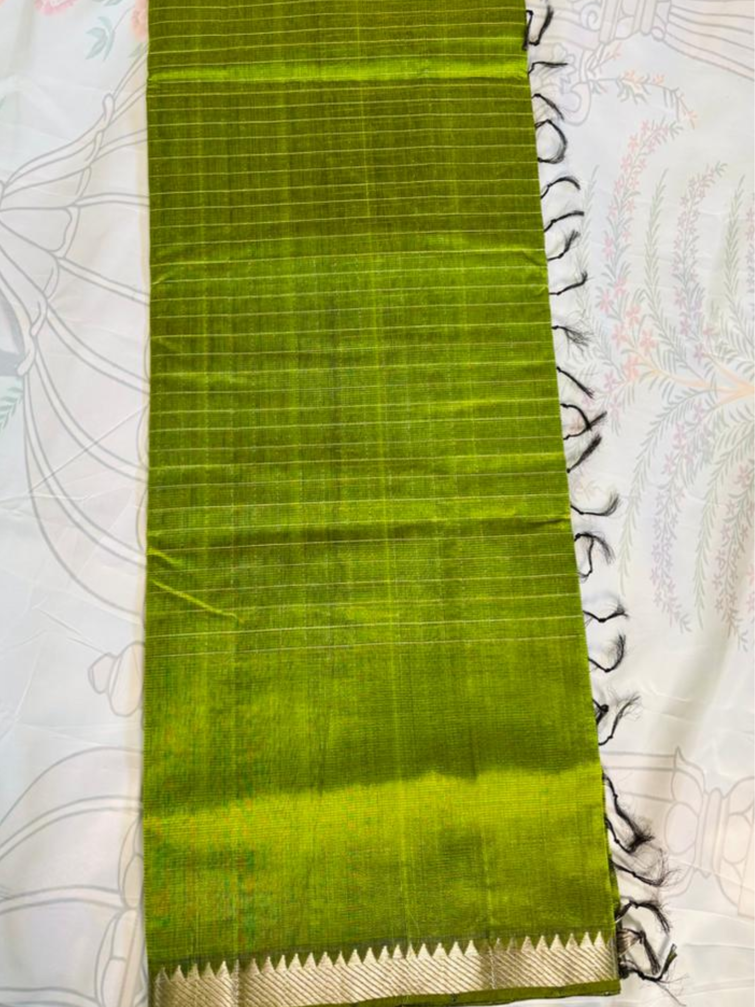 floral zari silk saree 