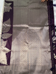Deep Wine Purple Soft Silk Saree