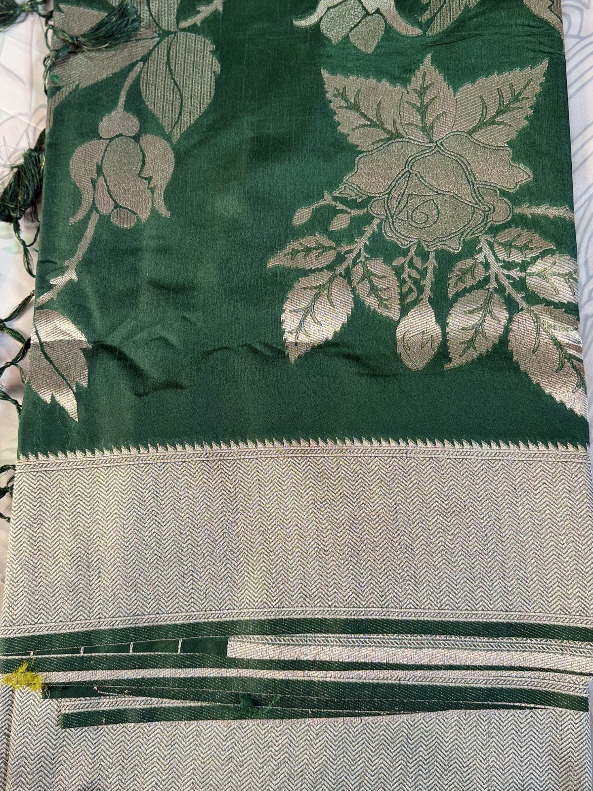 Emerald Green Soft Silk Saree