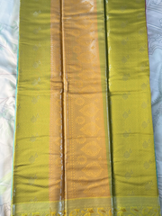 Lime Yellow Fancy Semi Silk Saree