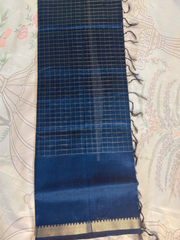 Mangalgiri Silk Saree – Striking Steel Blue VR MISS | Sarees that defines you