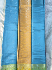 Sky Blue Fancy Semi Silk Saree