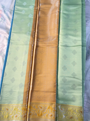 Mint Green Fancy Semi Silk Saree