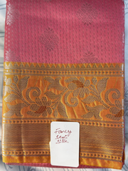 Pink Fancy Semi Silk Saree