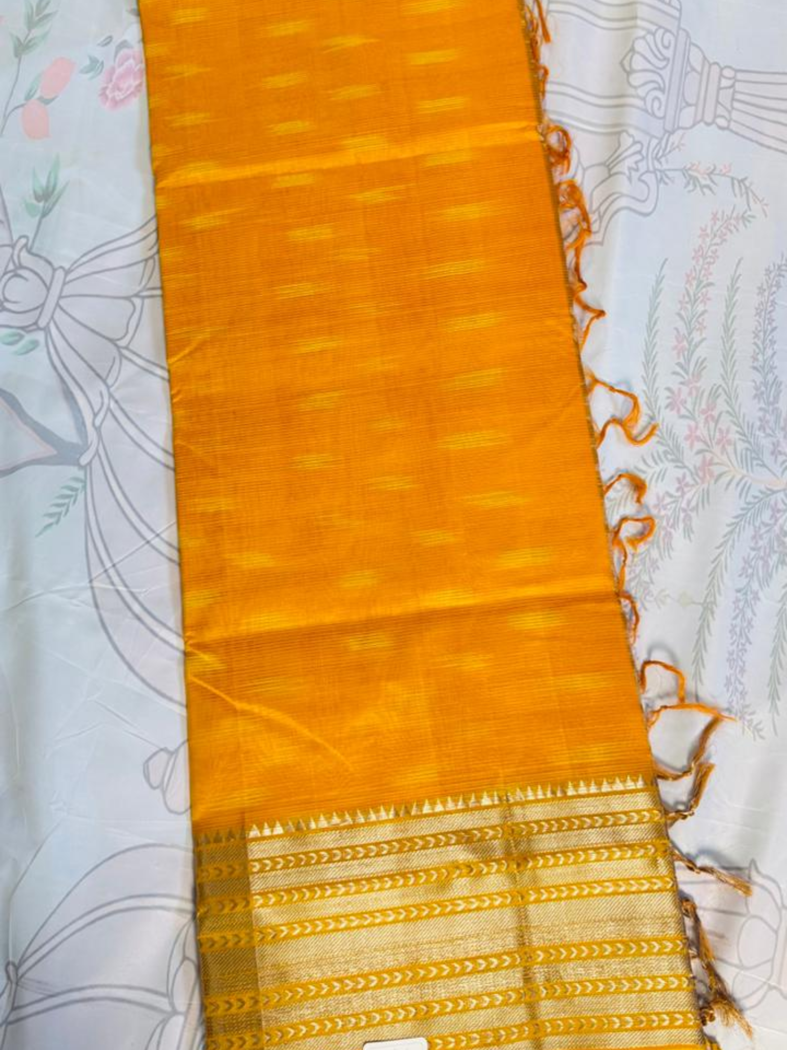 Mangalgiri Silk Saree – Striking Mustard Yellow VR MISS | Sarees that defines you